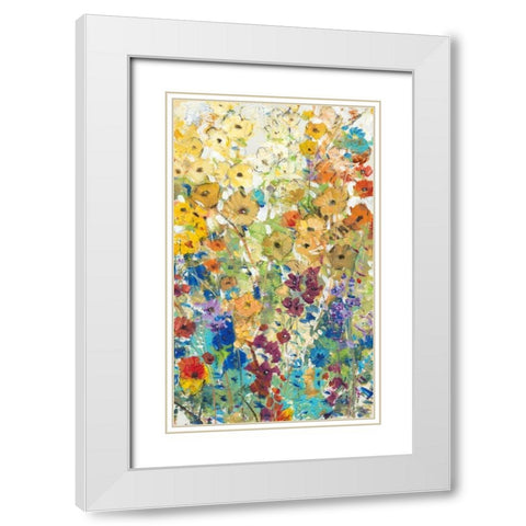 Meadow Floral I White Modern Wood Framed Art Print with Double Matting by OToole, Tim