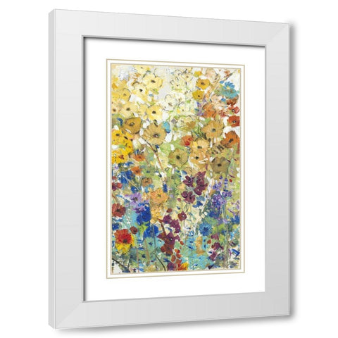 Meadow Floral I White Modern Wood Framed Art Print with Double Matting by OToole, Tim