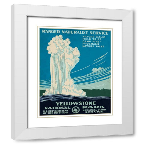 See America I White Modern Wood Framed Art Print with Double Matting by Studio W