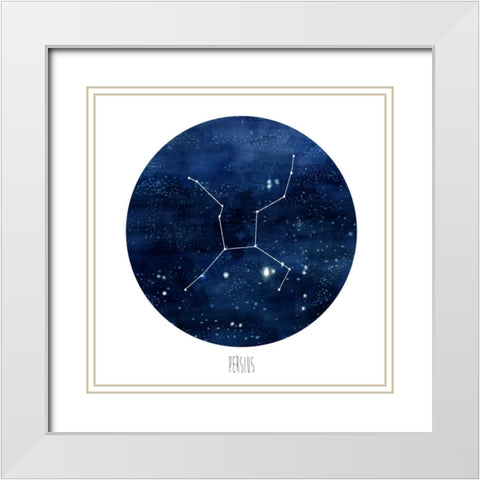 Constellation-Persius White Modern Wood Framed Art Print with Double Matting by McCavitt, Naomi