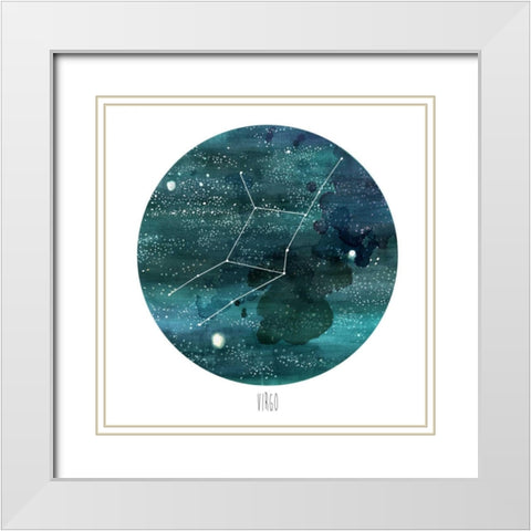 Constellation-Virgo White Modern Wood Framed Art Print with Double Matting by McCavitt, Naomi
