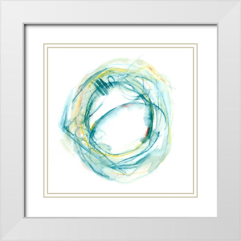 Orbital Path I White Modern Wood Framed Art Print with Double Matting by Harper, Ethan