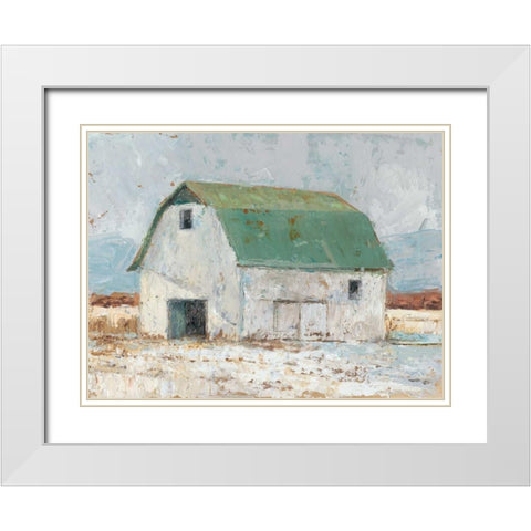Whitewashed Barn II White Modern Wood Framed Art Print with Double Matting by Harper, Ethan