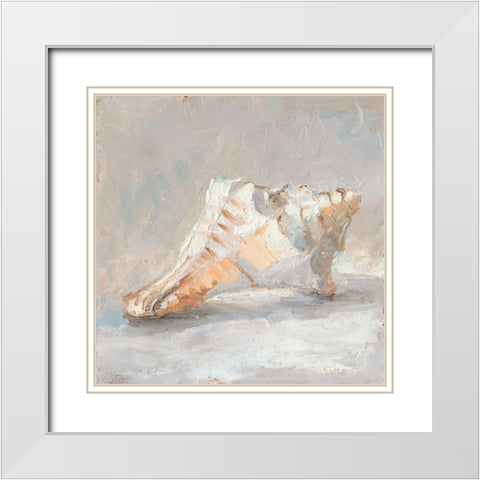Impressionist Shell Study I White Modern Wood Framed Art Print with Double Matting by Harper, Ethan