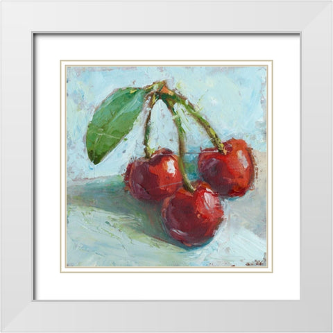 Impressionist Fruit Study IV White Modern Wood Framed Art Print with Double Matting by Harper, Ethan