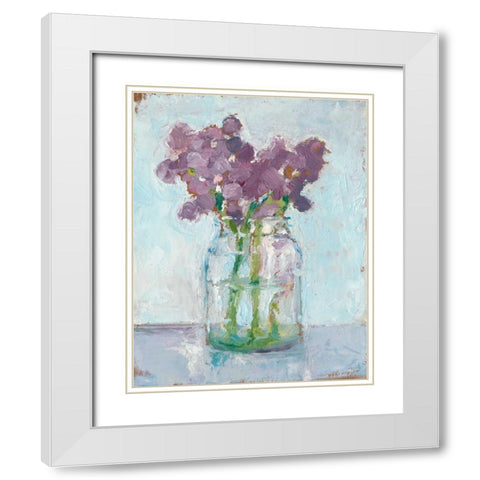 Impressionist Floral Study II White Modern Wood Framed Art Print with Double Matting by Harper, Ethan