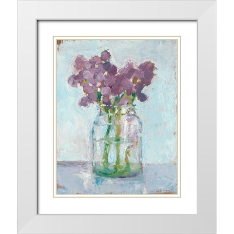Impressionist Floral Study II White Modern Wood Framed Art Print with Double Matting by Harper, Ethan