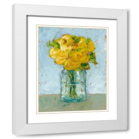 Impressionist Floral Study III White Modern Wood Framed Art Print with Double Matting by Harper, Ethan