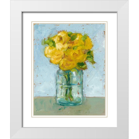 Impressionist Floral Study III White Modern Wood Framed Art Print with Double Matting by Harper, Ethan