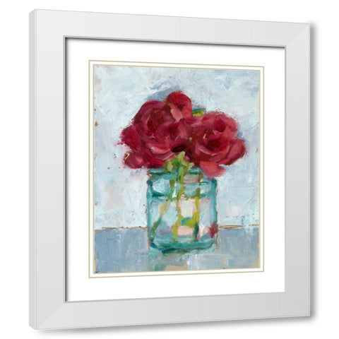 Impressionist Floral Study IV White Modern Wood Framed Art Print with Double Matting by Harper, Ethan