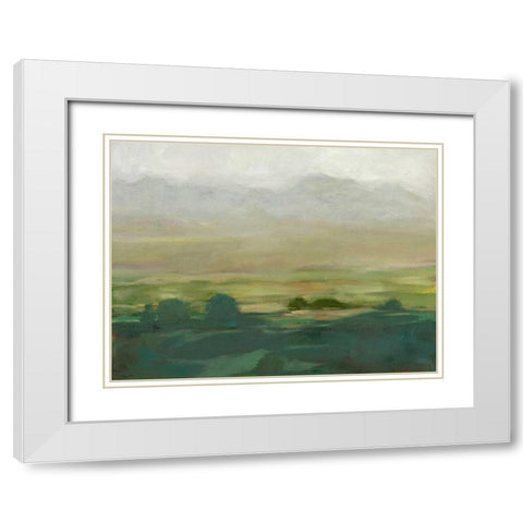 Misty Valley I White Modern Wood Framed Art Print with Double Matting by Harper, Ethan