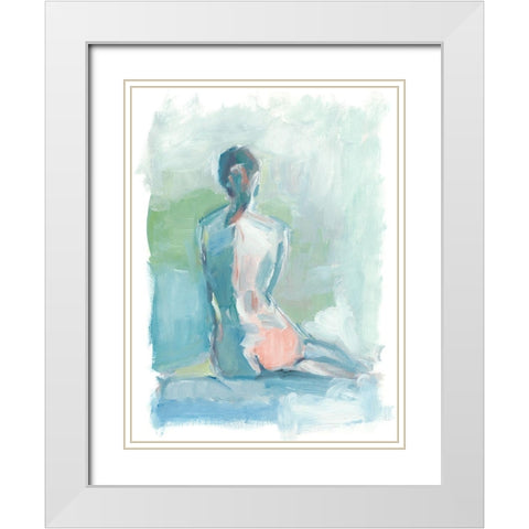 Modern Figure Study I White Modern Wood Framed Art Print with Double Matting by Harper, Ethan