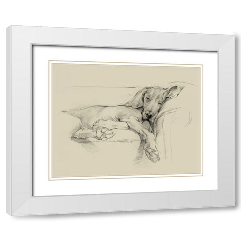 Dog Days I White Modern Wood Framed Art Print with Double Matting by Harper, Ethan