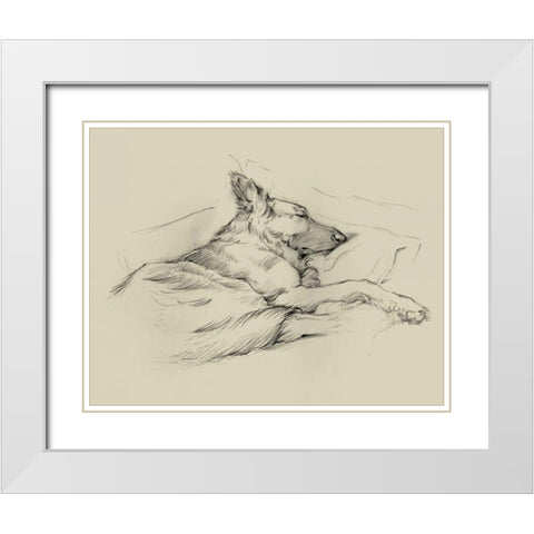 Dog Days IV White Modern Wood Framed Art Print with Double Matting by Harper, Ethan