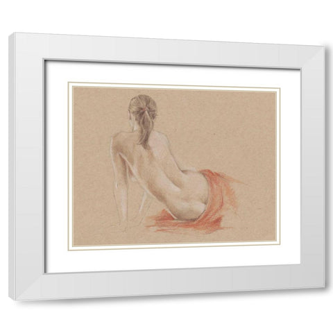 Classical Figure Study II White Modern Wood Framed Art Print with Double Matting by Harper, Ethan