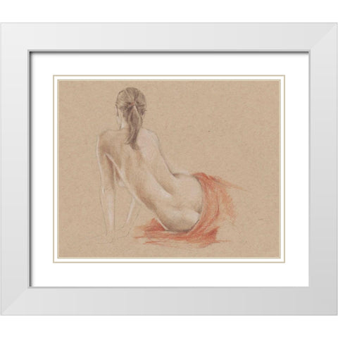 Classical Figure Study II White Modern Wood Framed Art Print with Double Matting by Harper, Ethan