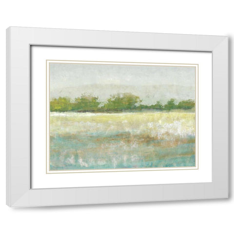 Spring Treeline II White Modern Wood Framed Art Print with Double Matting by OToole, Tim