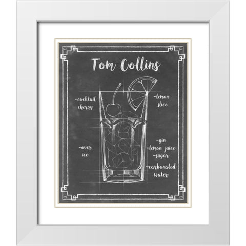 Mixology II White Modern Wood Framed Art Print with Double Matting by Harper, Ethan