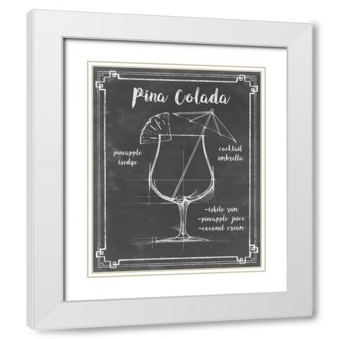 Mixology IV White Modern Wood Framed Art Print with Double Matting by Harper, Ethan