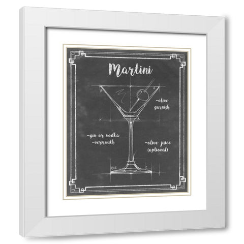 Mixology V White Modern Wood Framed Art Print with Double Matting by Harper, Ethan