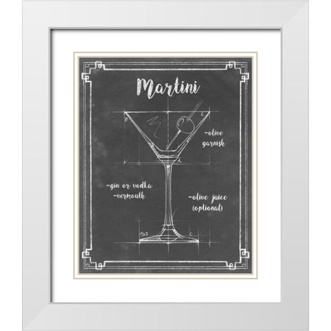 Mixology V White Modern Wood Framed Art Print with Double Matting by Harper, Ethan