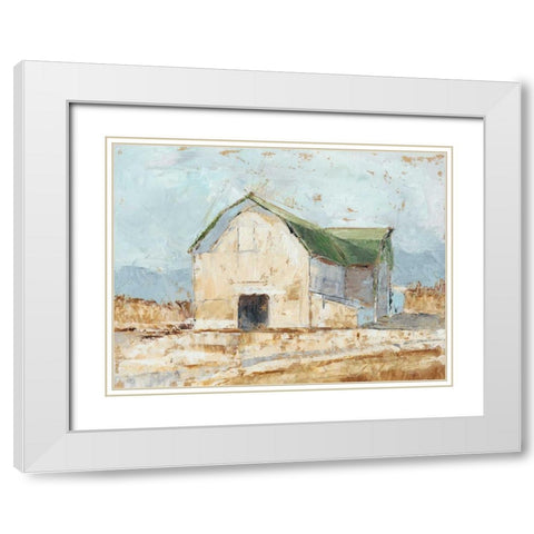 Whitewashed Barn IV White Modern Wood Framed Art Print with Double Matting by Harper, Ethan
