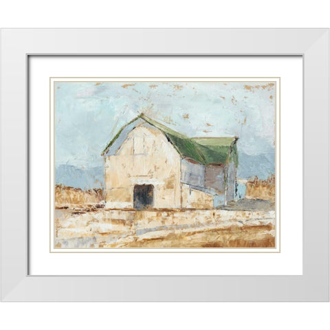 Whitewashed Barn IV White Modern Wood Framed Art Print with Double Matting by Harper, Ethan
