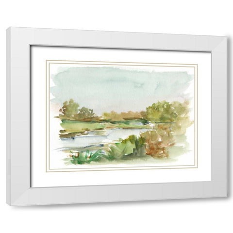 Impressionist Watercolor I White Modern Wood Framed Art Print with Double Matting by Harper, Ethan