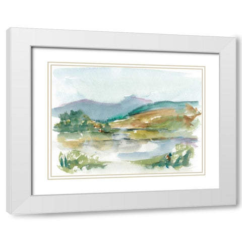 Impressionist Watercolor II White Modern Wood Framed Art Print with Double Matting by Harper, Ethan