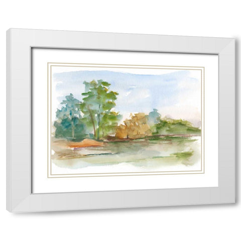 Impressionist Watercolor III White Modern Wood Framed Art Print with Double Matting by Harper, Ethan