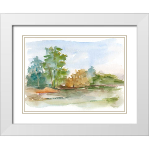 Impressionist Watercolor III White Modern Wood Framed Art Print with Double Matting by Harper, Ethan