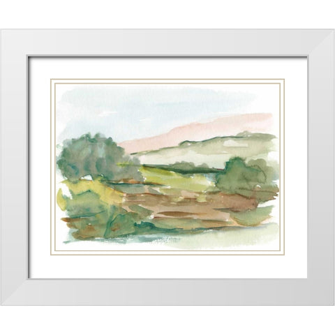 Impressionist Watercolor IV White Modern Wood Framed Art Print with Double Matting by Harper, Ethan