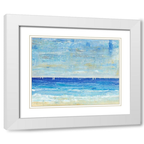 A Perfect Day to Sail II White Modern Wood Framed Art Print with Double Matting by OToole, Tim