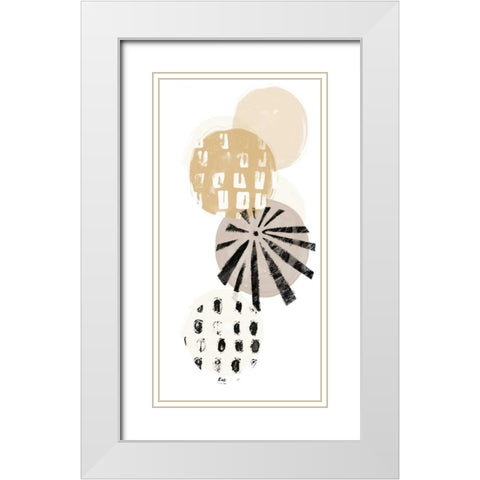 Circular Synergy IV White Modern Wood Framed Art Print with Double Matting by Vess, June Erica