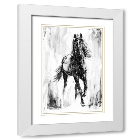 Rustic Stallion I White Modern Wood Framed Art Print with Double Matting by Harper, Ethan