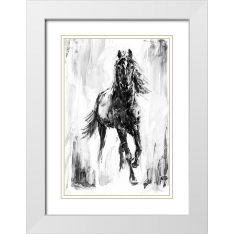 Rustic Stallion I White Modern Wood Framed Art Print with Double Matting by Harper, Ethan