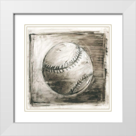 Vintage Varsity I White Modern Wood Framed Art Print with Double Matting by Harper, Ethan
