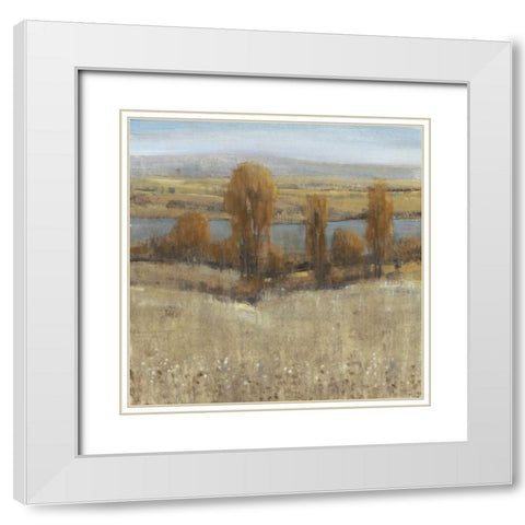River Valley I White Modern Wood Framed Art Print with Double Matting by OToole, Tim