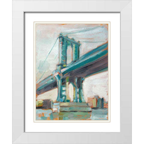 Contemporary Bridge I White Modern Wood Framed Art Print with Double Matting by Harper, Ethan