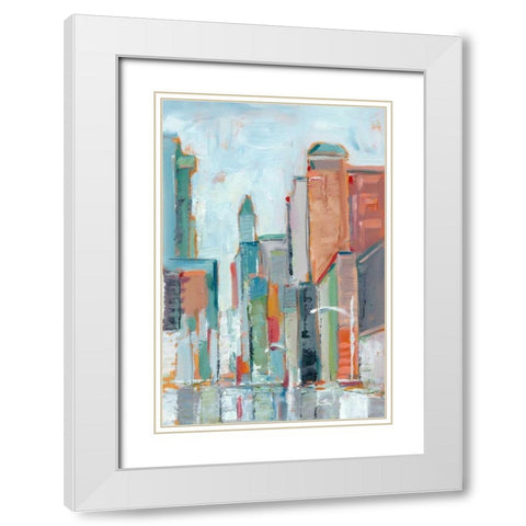 Downtown Contemporary I White Modern Wood Framed Art Print with Double Matting by Harper, Ethan