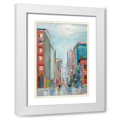 Downtown Contemporary II White Modern Wood Framed Art Print with Double Matting by Harper, Ethan