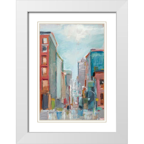 Downtown Contemporary II White Modern Wood Framed Art Print with Double Matting by Harper, Ethan