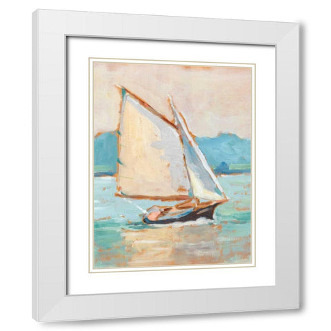 Contemporary Yacht II White Modern Wood Framed Art Print with Double Matting by Harper, Ethan