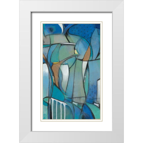 Rose Bud I White Modern Wood Framed Art Print with Double Matting by OToole, Tim
