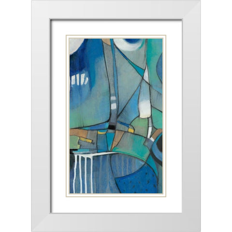 Rose Bud II White Modern Wood Framed Art Print with Double Matting by OToole, Tim