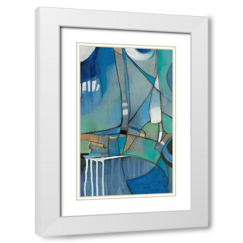 Rose Bud II White Modern Wood Framed Art Print with Double Matting by OToole, Tim