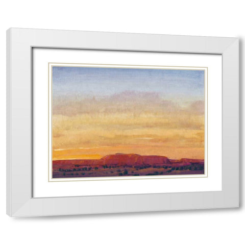 Red Rocks II White Modern Wood Framed Art Print with Double Matting by OToole, Tim