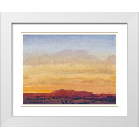 Red Rocks II White Modern Wood Framed Art Print with Double Matting by OToole, Tim