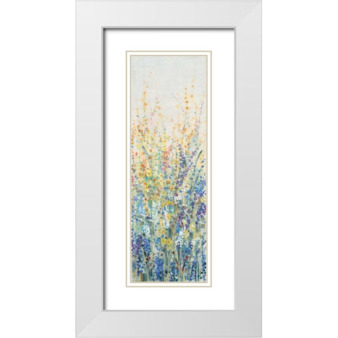 Wildflower Panel I White Modern Wood Framed Art Print with Double Matting by OToole, Tim