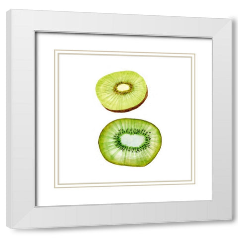 Love Me Fruit III White Modern Wood Framed Art Print with Double Matting by Wang, Melissa